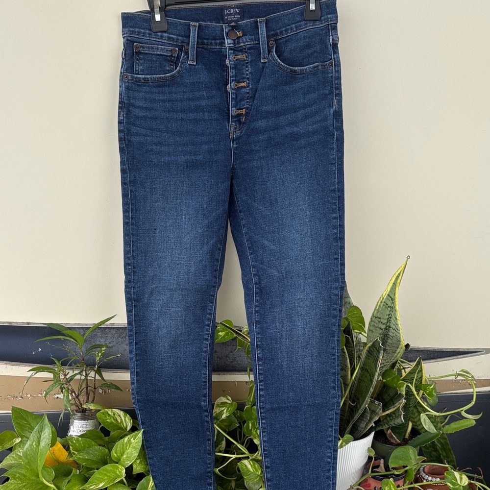 J. Crew High Rise Dark Indigo Jeans